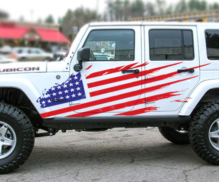 Patriotic Jeep Wrap Concept Design