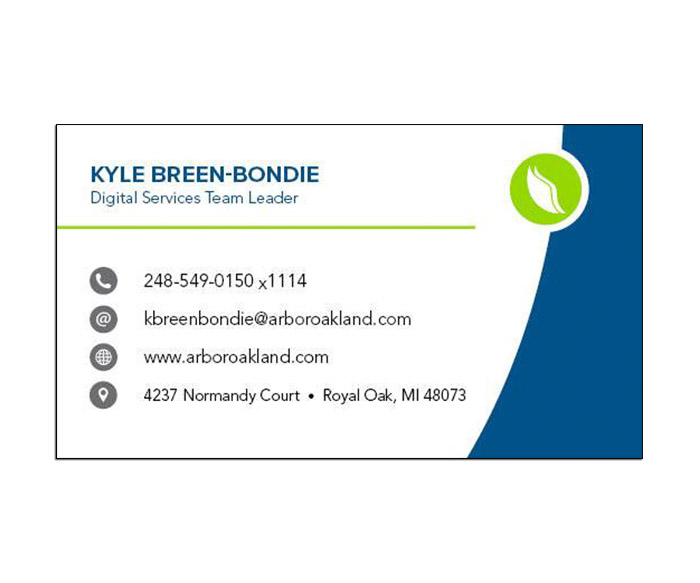 ArborOakland Group Business Card Redesign