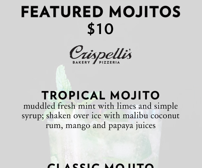 Crispelli's Summer Drink Specials Menu