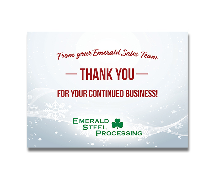 Emerald Steel Holiday Card