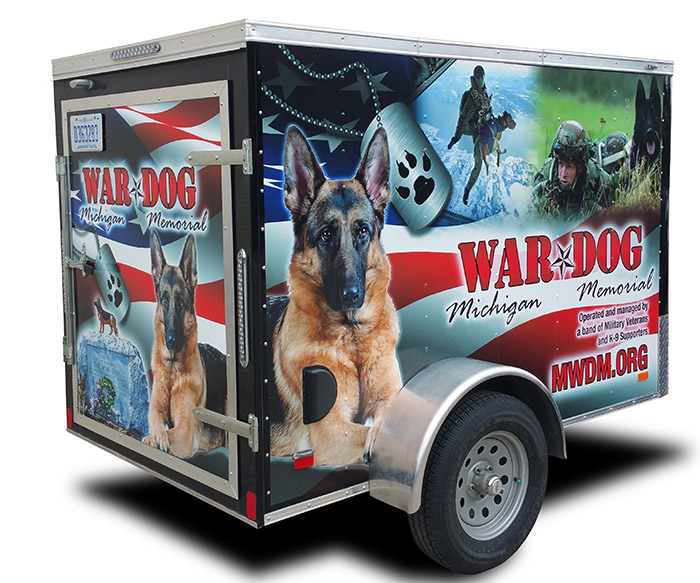 War Dog Michigan Memorial Trailer Wrap Design