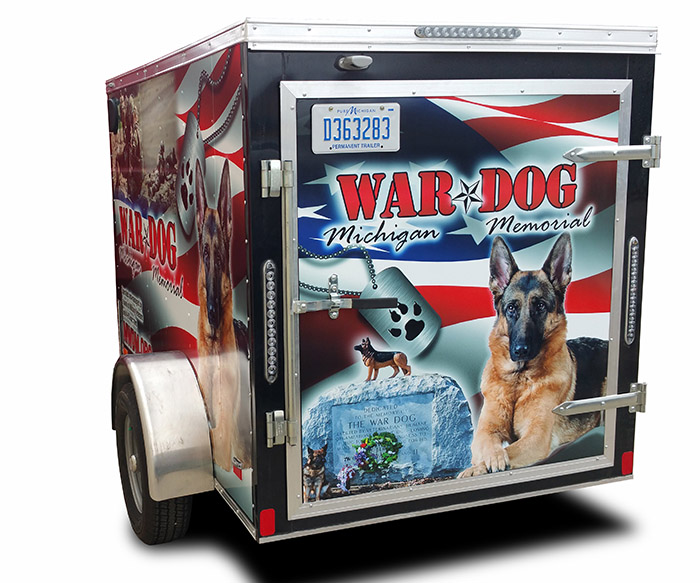 War Dog Michigan Memorial Trailer Wrap Design