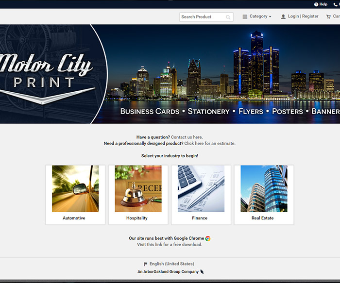 Motor City Print Homepage